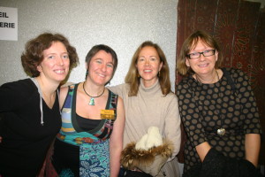 Director Michele Midori Fillion with friends at 25e Festival International du film lesbien & feministe de Paris
